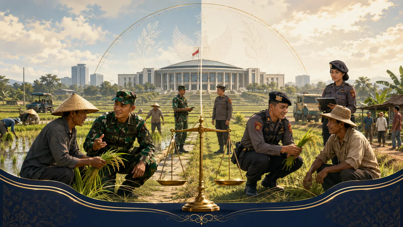 Sampul Ketika TNI Polri Turun ke Sawah: Menakar Ulang Batas Peran TNI dan Polri dalam Ketahanan Pangan