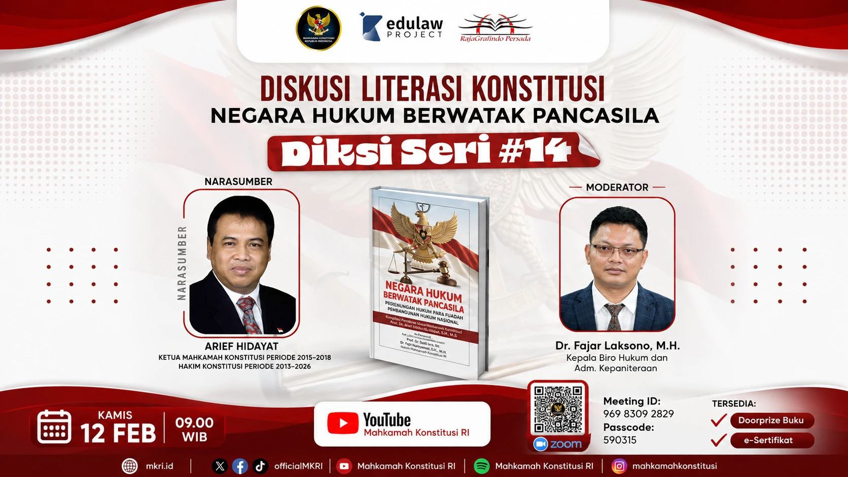 Diskusi Literasi Konstitusi (DIKSI) Seri #14: Negara Hukum Berwatak Pancasila