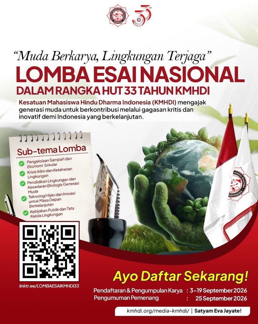Poster LOMBA ESAI NASIONAL DALAM RANGKA HUT 33 TAHUN KMHDI