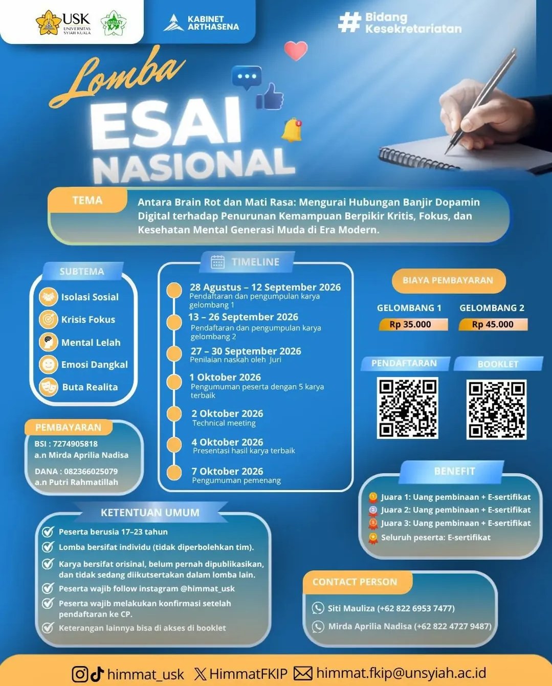 Poster LOMBA ESAI NASIONAL 2026