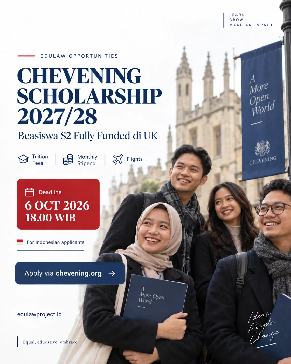 Poster Chevening Scholarship 2027/28 – Indonesia