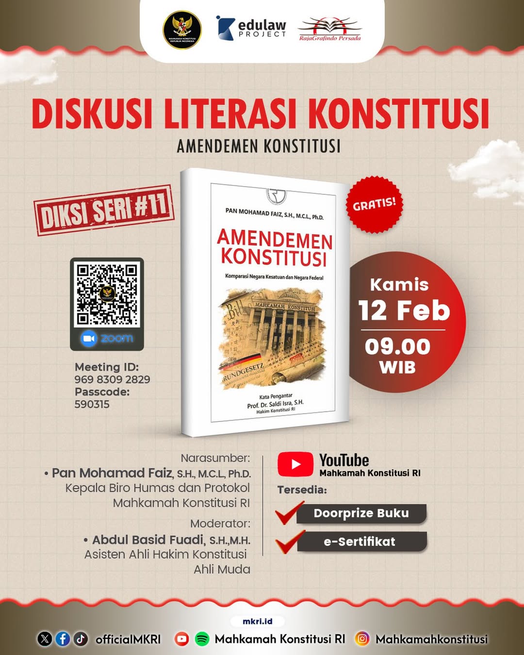 Diskusi Literasi Konstitusi Seri #11: Amandemen Konstitusi