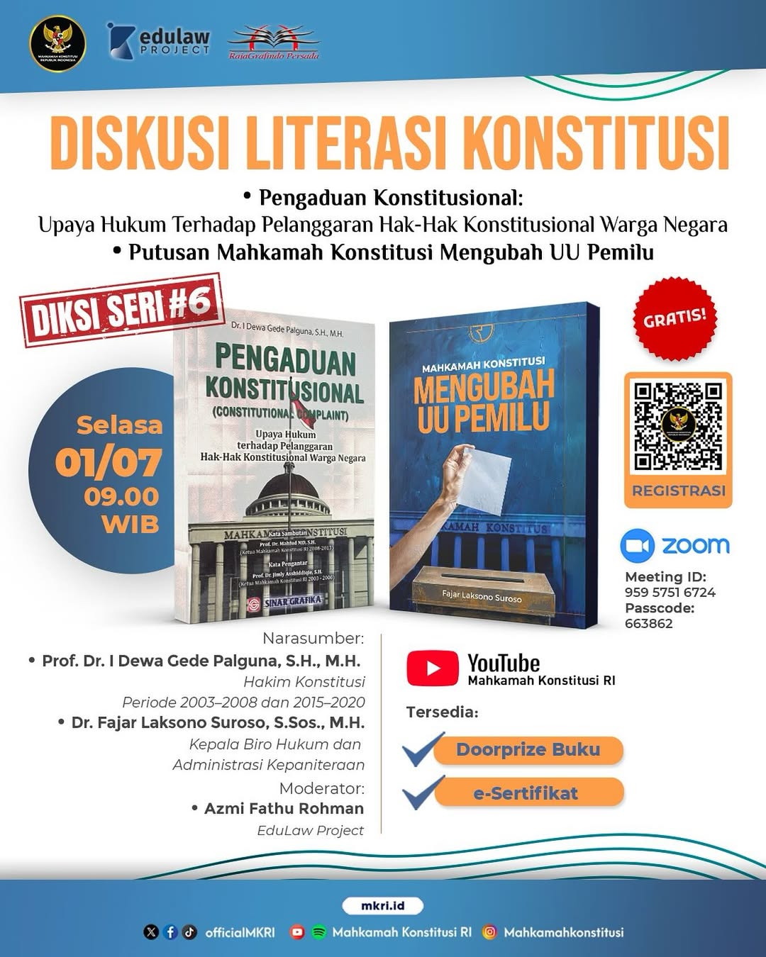 Diskusi Literasi Konstitusi Seri #6: Pengaduan Konstitusional dan Putusan MK Mengubah UU Pemilu