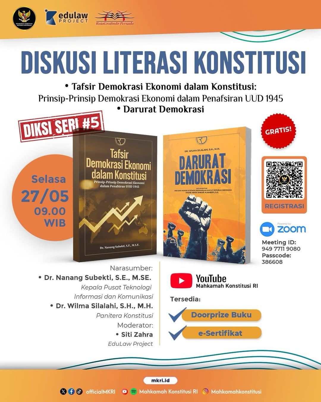 Diskusi Literasi Konstitusi Seri #5: Demokrasi Ekonomi dan Darurat Demokrasi