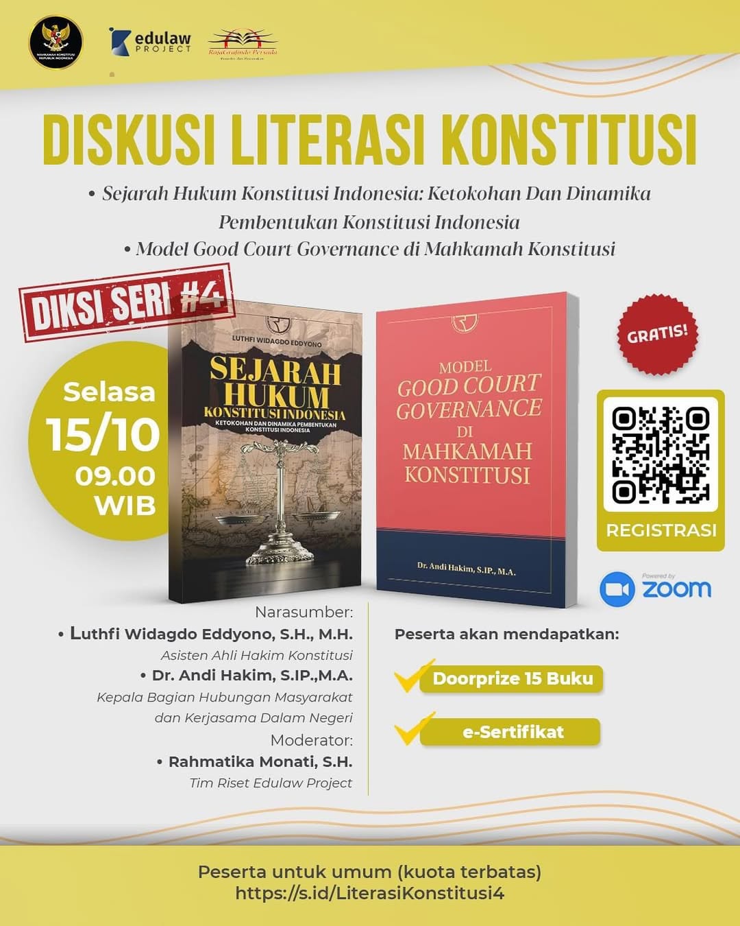 Diskusi Literasi Konstitusi Seri #4: Sejarah Hukum Konstitusi dan Good Court Governance