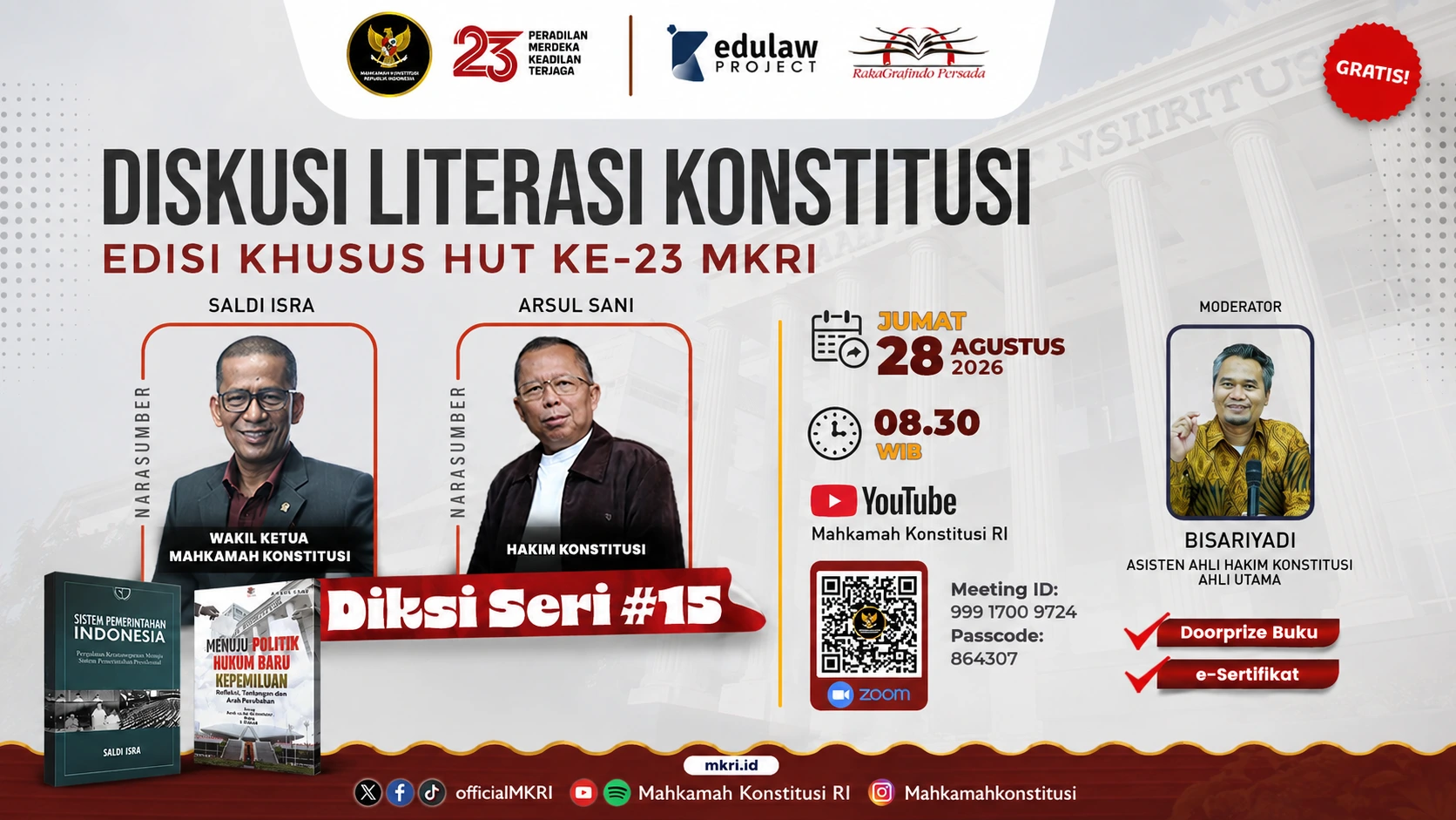 Diskusi Literasi Konstitusi Seri #15 – Edisi Khusus HUT ke-23 MKRI