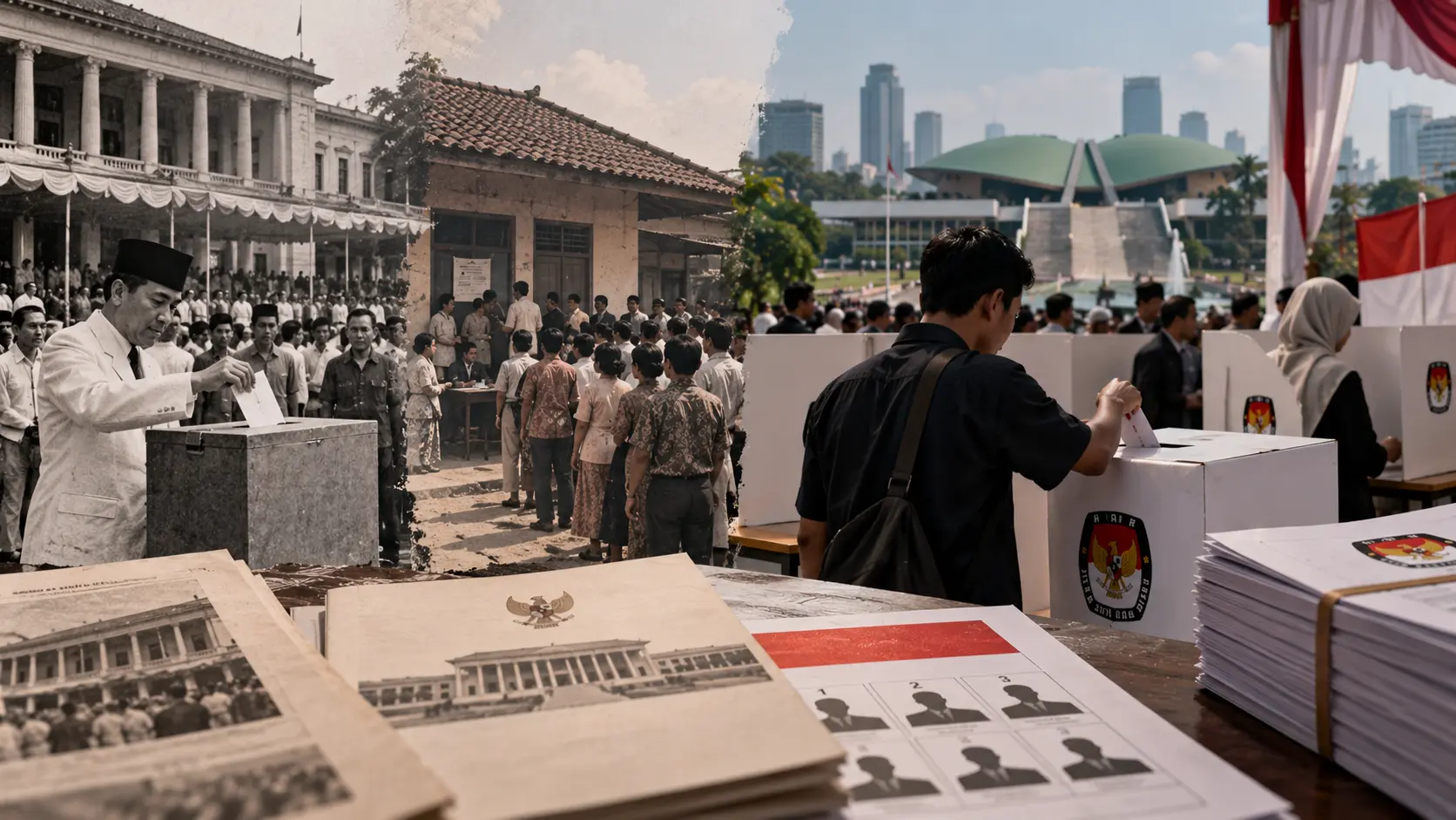Dari Demokrasi Parlementer hingga Pemilu Serentak, Sudah Berapa Kali Indonesia Menyelenggarakan Pemilu?