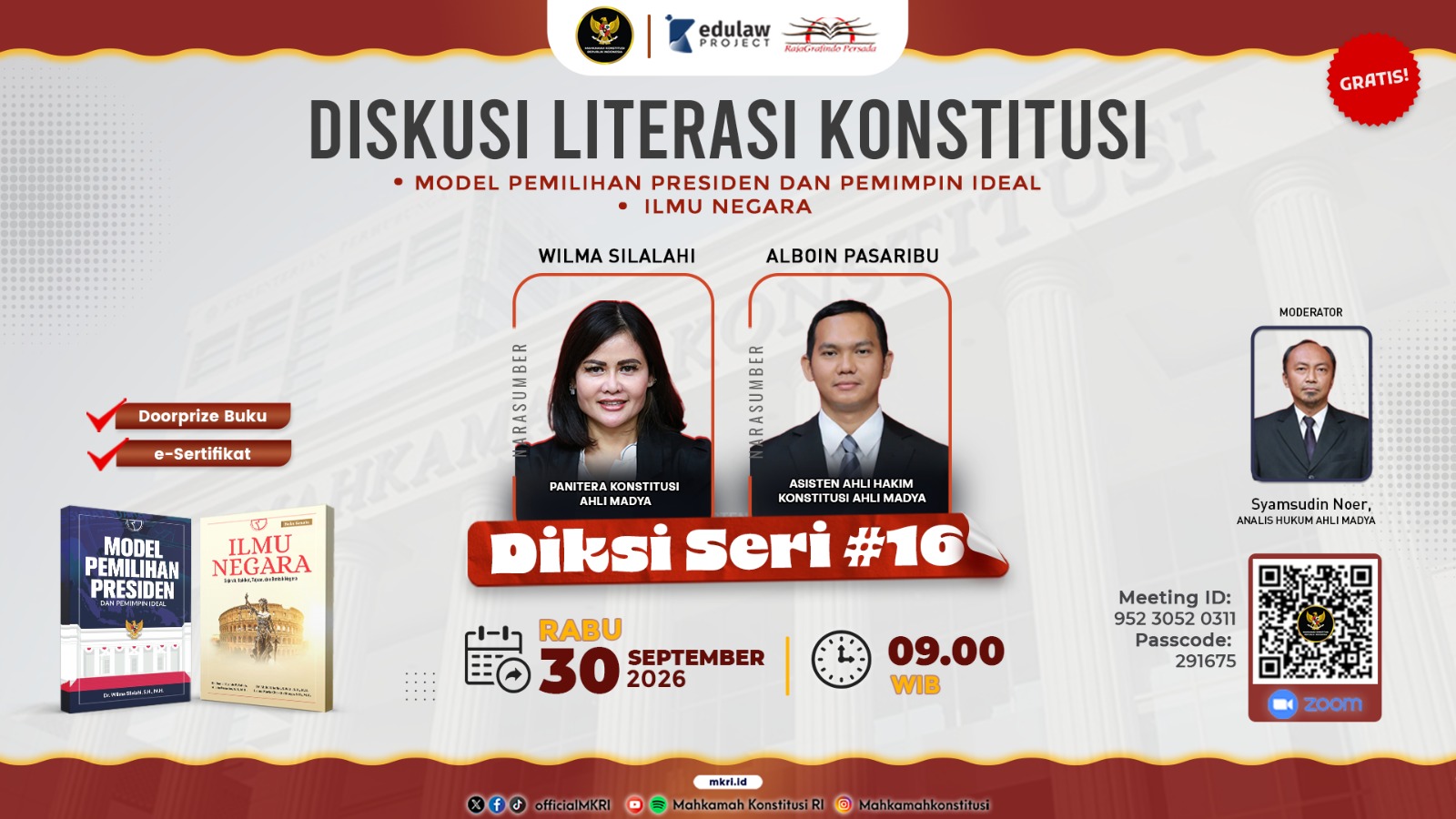 Diskusi Literasi Konstitusi (DIKSI) Seri #16
