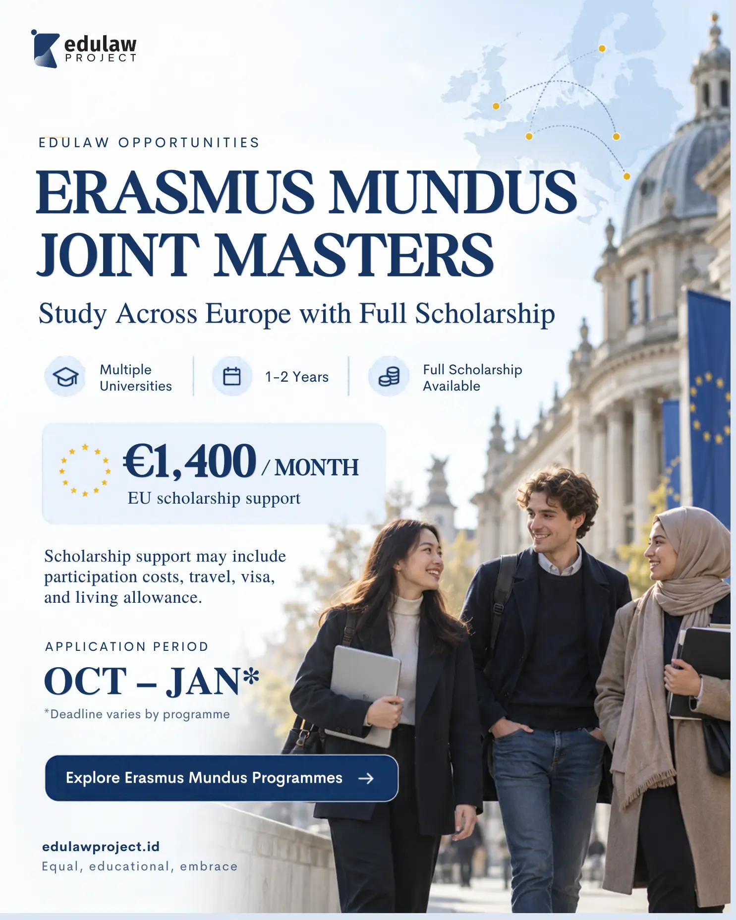 Poster Erasmus Mundus Scholarship IMSISS 2027–2029