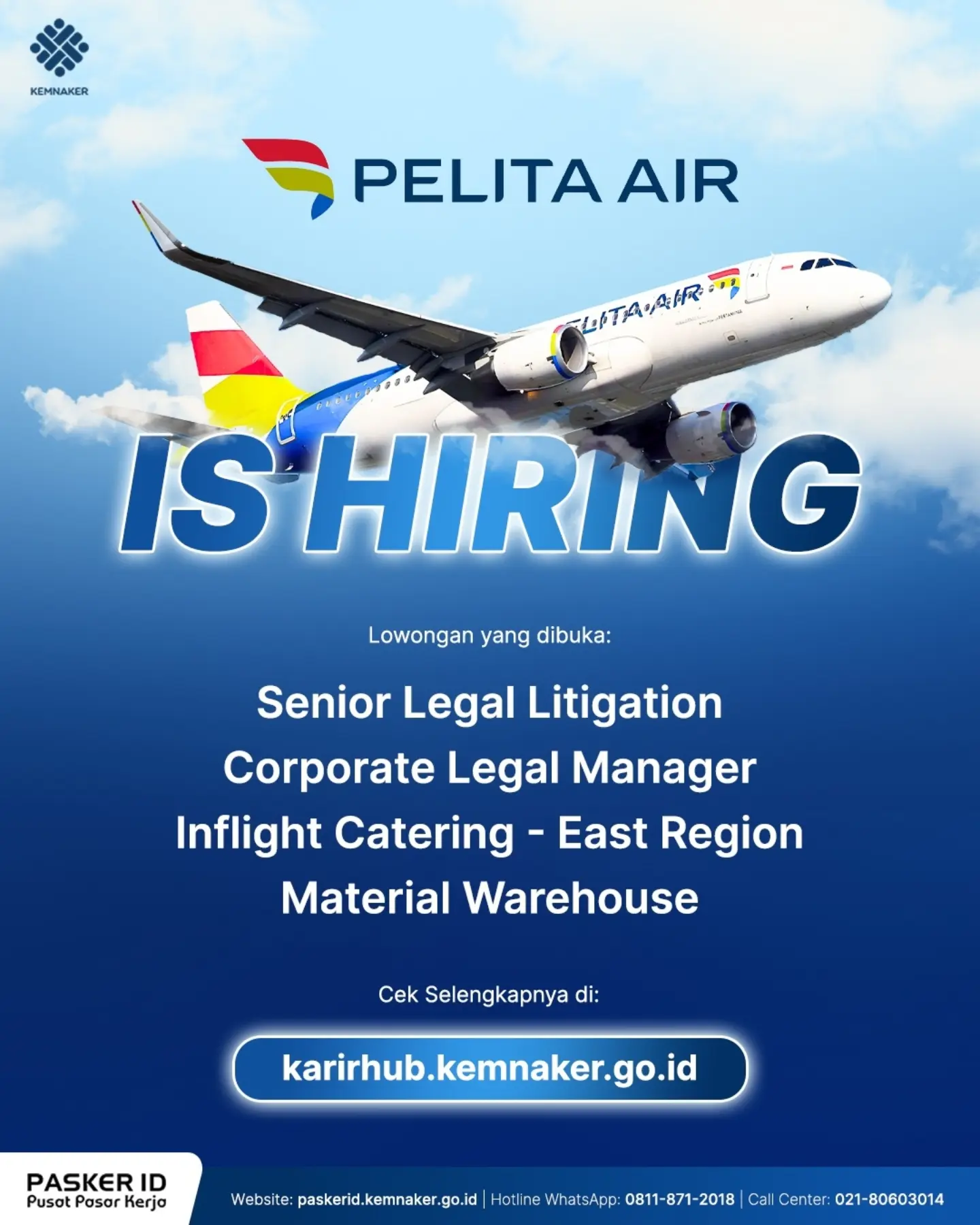 Poster Senior Legal Litigation – Pelita Air Service
